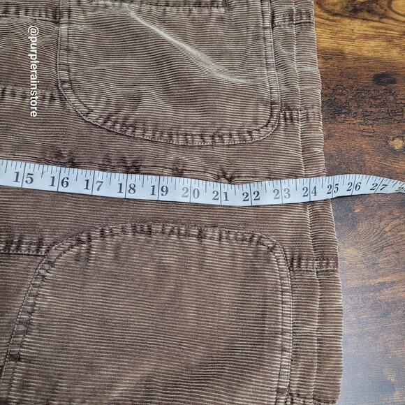 Vtg B Moss Corduroy Zip Barn Coat L Faux Fur Dark Beige Clay Brown Y2K - Picture 8 of 11